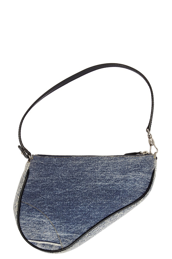 view 1 of 7 Dior Denim Saddle Bag in Grey