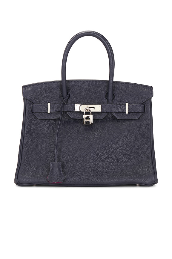 view 1 of 10 SAC HERMES in Bleu Nuit & Rose Pourpre