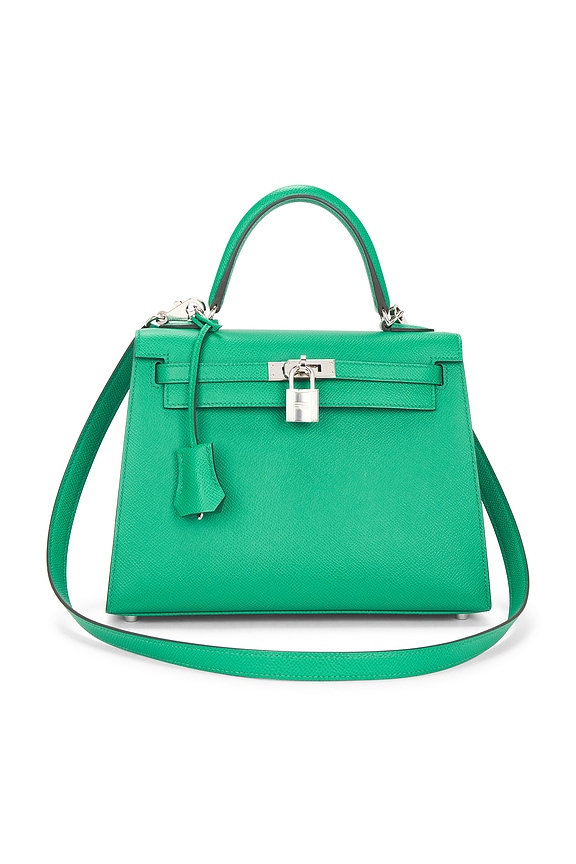 view 1 of 10 Hermes Epsom Kelly 25 Handbag in Vert Jade