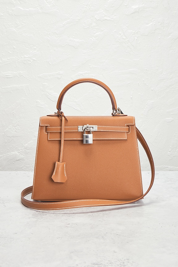 view 2 of 9 Hermes Epsom Kelly 25 Handbag in Gold