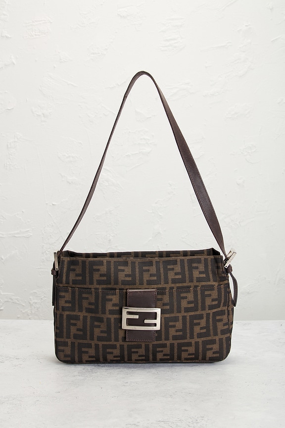 view 2 of 7 Fendi Zucca Baguette Shoulder Bag in Brown