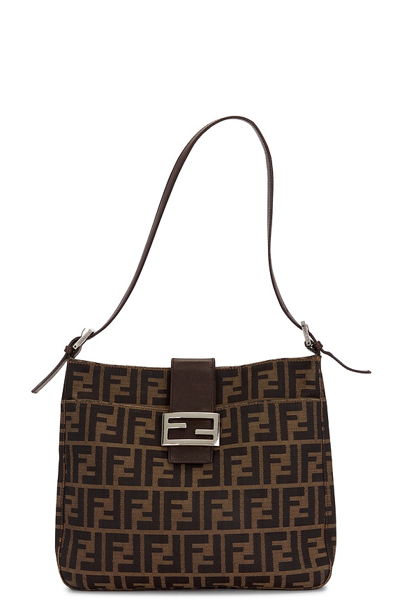 view 1 of 9 Fendi Zucca Mama Baguette Shoulder Bag in Brown