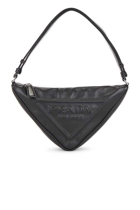 view 1 of 10 Prada Triangle Shoulder Bag in Black