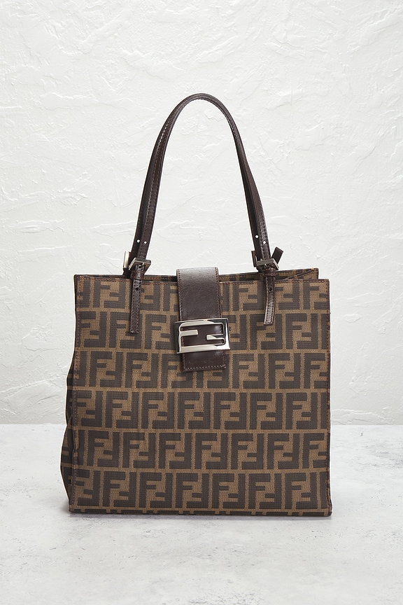 view 2 of 10 Fendi Zucca Tote Bag in Brown