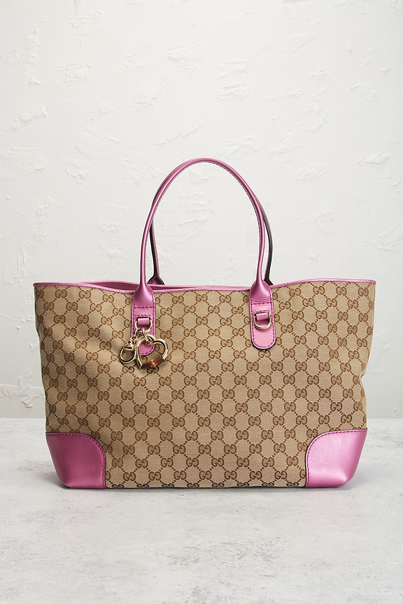 view 2 of 9 Gucci Heart Bit Tote Bag in Beige