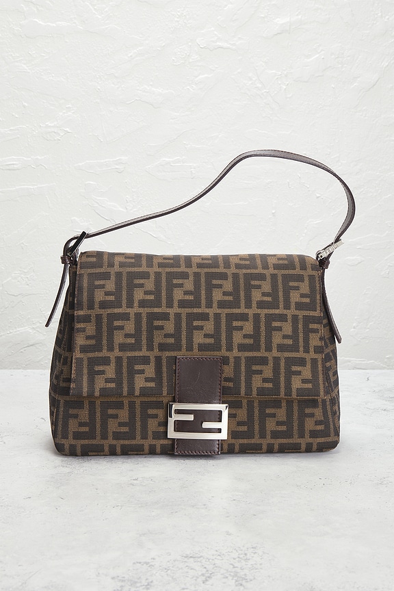 view 2 of 10 Fendi Zucca Mama Forever Baguette Shoulder Bag in Tobacco Brown