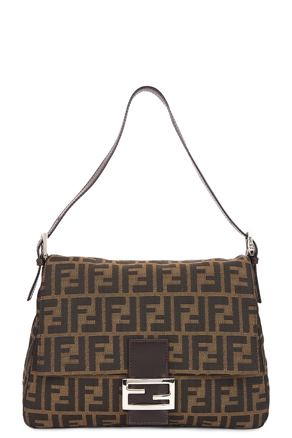 view 1 of 9 Fendi Zucca Mama Forever Baguette Shoulder Bag in Tobacco Brown