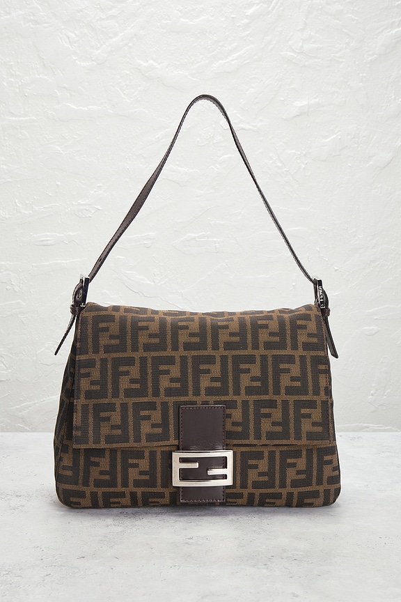 view 2 of 9 Fendi Zucca Mama Forever Baguette Shoulder Bag in Tobacco Brown