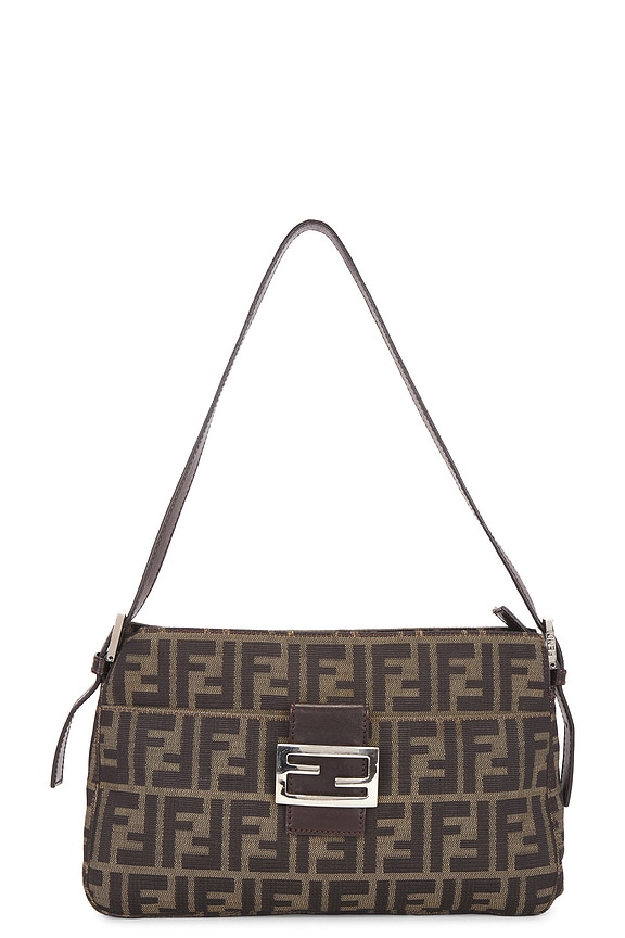 view 1 of 10 Fendi Zucca Baguette Shoulder Bag in Brown