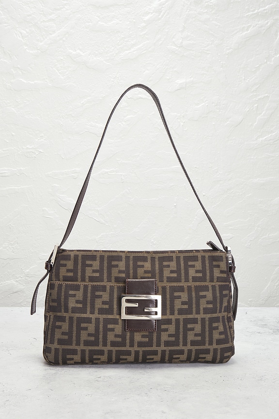 view 2 of 10 Fendi Zucca Baguette Shoulder Bag in Brown