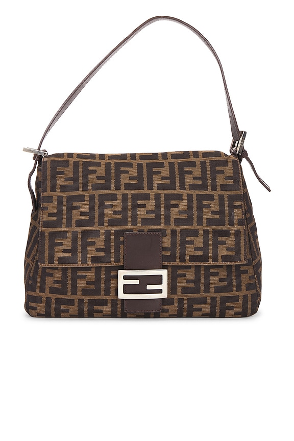 view 1 of 10 Fendi Zucca Mama Forever Baguette Shoulder Bag in Tobacco Brown