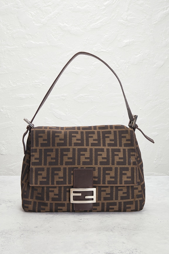 view 2 of 10 Fendi Zucca Mama Forever Baguette Shoulder Bag in Tobacco Brown