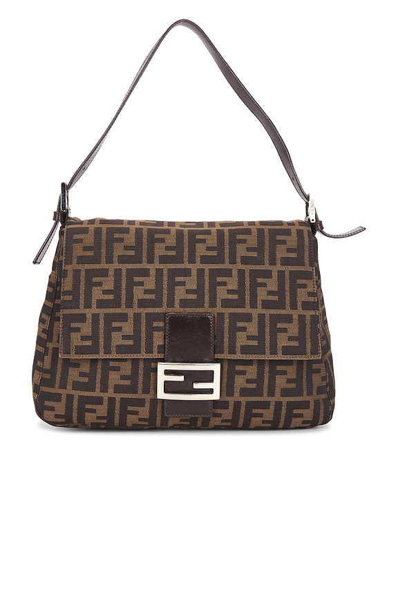 view 1 of 9 Fendi Zucca Mama Forever Baguette Shoulder Bag in Tobacco Brown