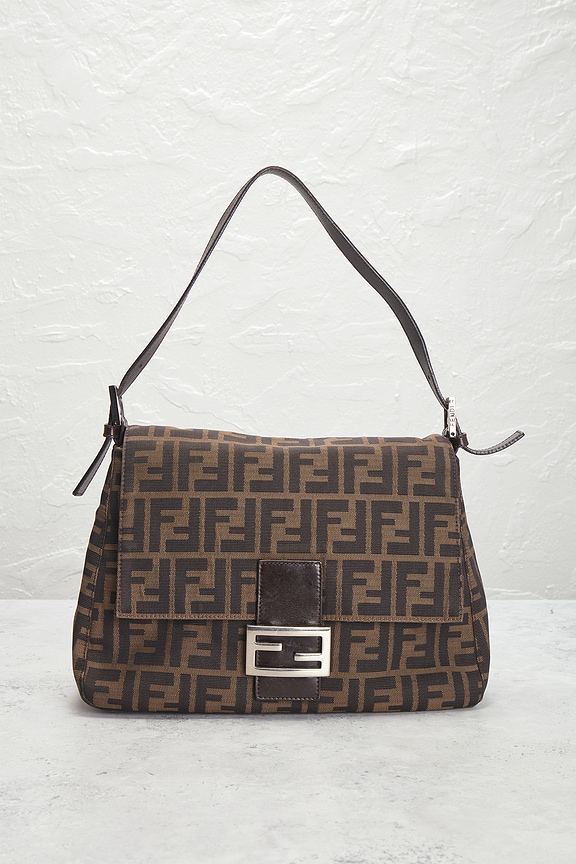 view 2 of 9 Fendi Zucca Mama Forever Baguette Shoulder Bag in Tobacco Brown
