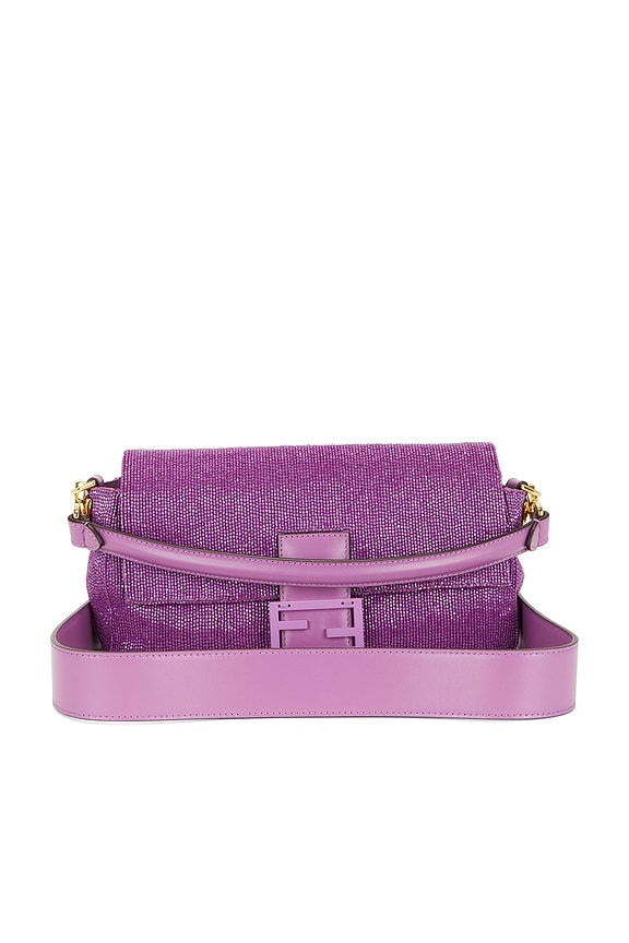 view 1 of 9 Fendi Beaded Re-Edition Baguette Shoulder Bag in Purple