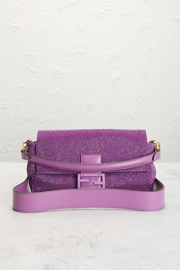 view 2 of 9 Fendi Beaded Re-Edition Baguette Shoulder Bag in Purple