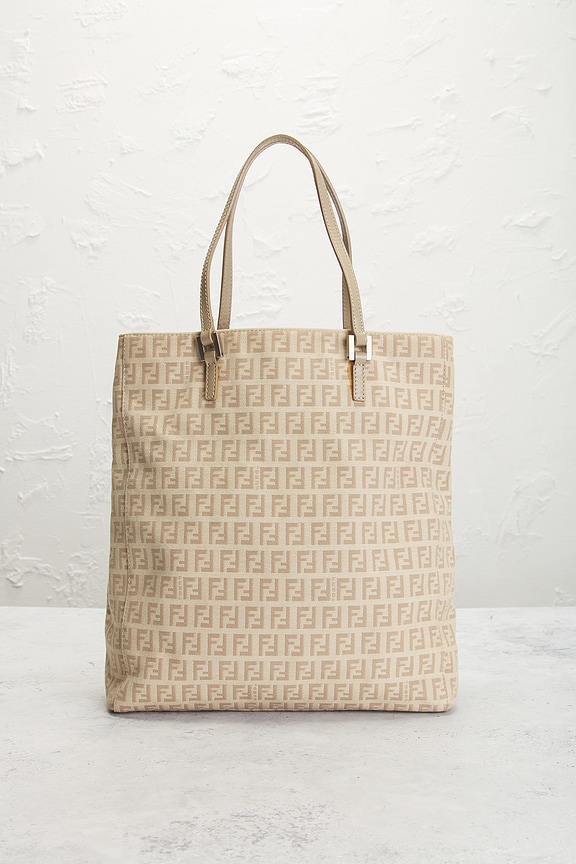 view 2 of 9 Fendi Zucchino Tote Bag in Beige