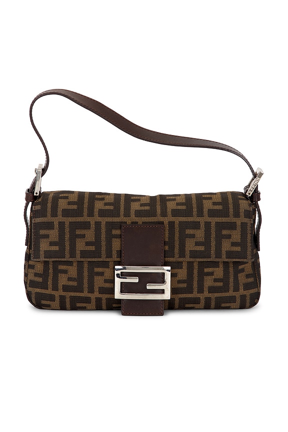 view 1 of 8 Fendi Zucca Baguette Shoulder Bag in Tobacco Brown