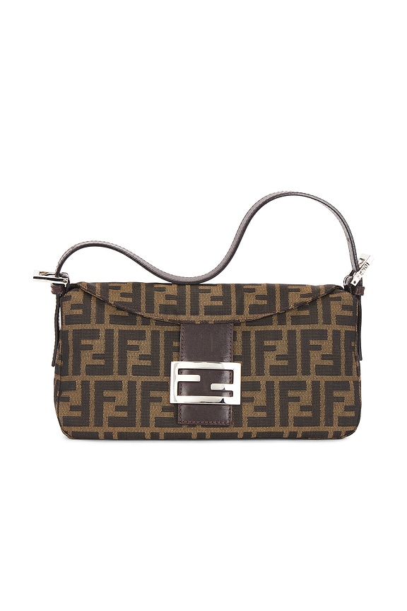 view 1 of 9 Fendi Zucca Baguette Shoulder Bag in Tobacco Brown