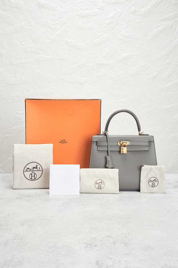 FWRD Renew Hermes Madame Kelly 25 Handbag in Gris | REVOLVE