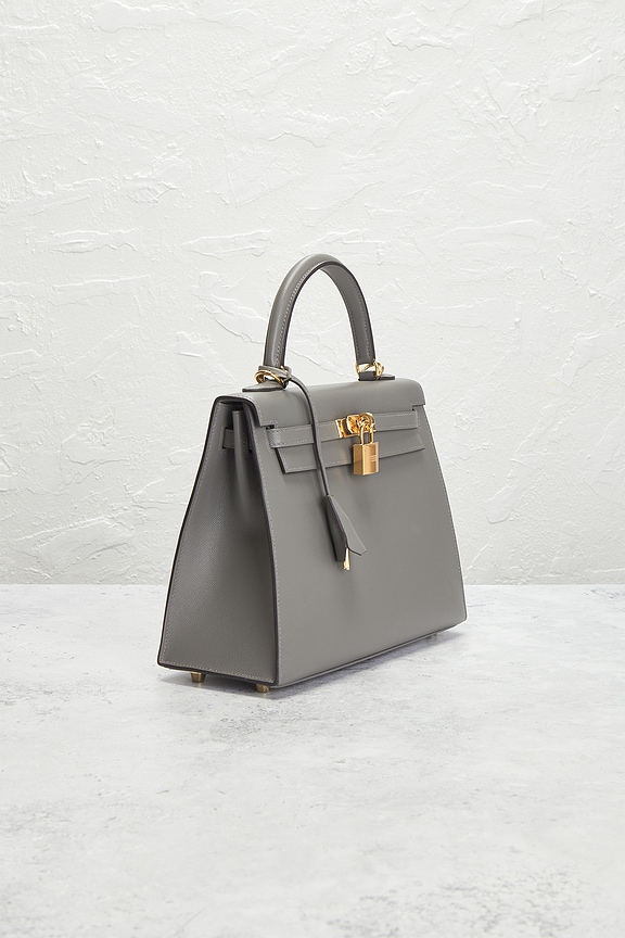 FWRD Renew Hermes Madame Kelly 25 Handbag in Gris | REVOLVE