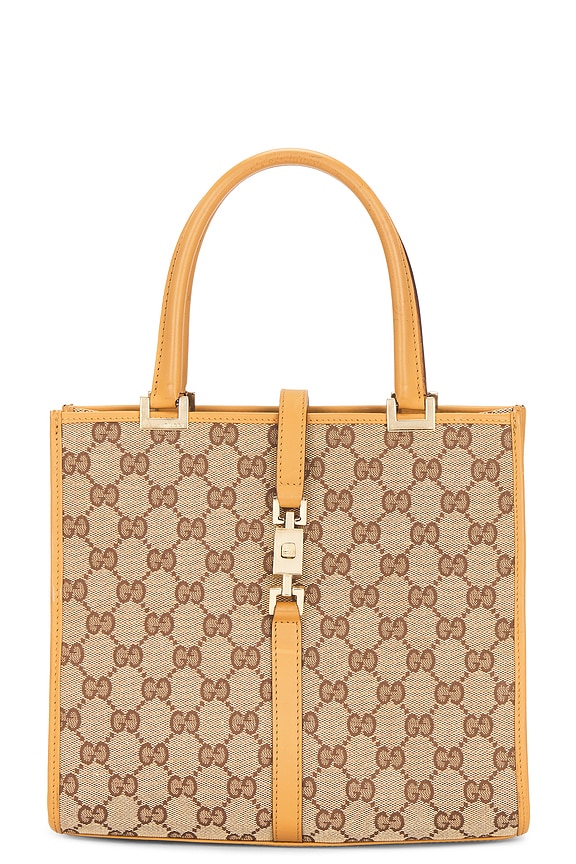 view 1 of 10 Gucci Bardot Tote Bag in Beige