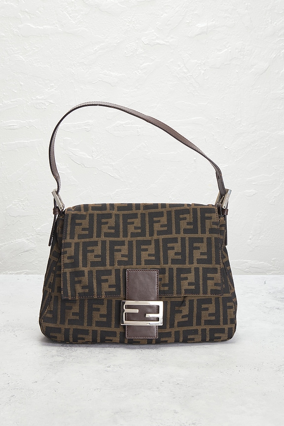 view 2 of 10 Fendi Zucca Mama Forever Baguette Shoulder Bag in Brown