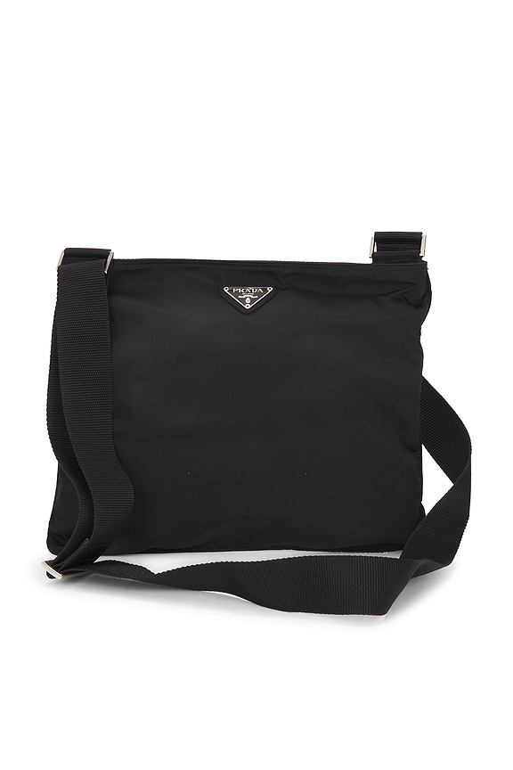 view 1 of 9 Prada Tessuto Flat Messenger Bag in Black