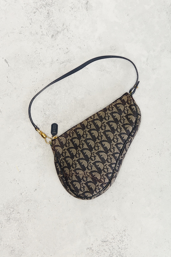 view 2 of 9 Dior Diorissimo Saddle Pochette Shoulder Bag in Blue