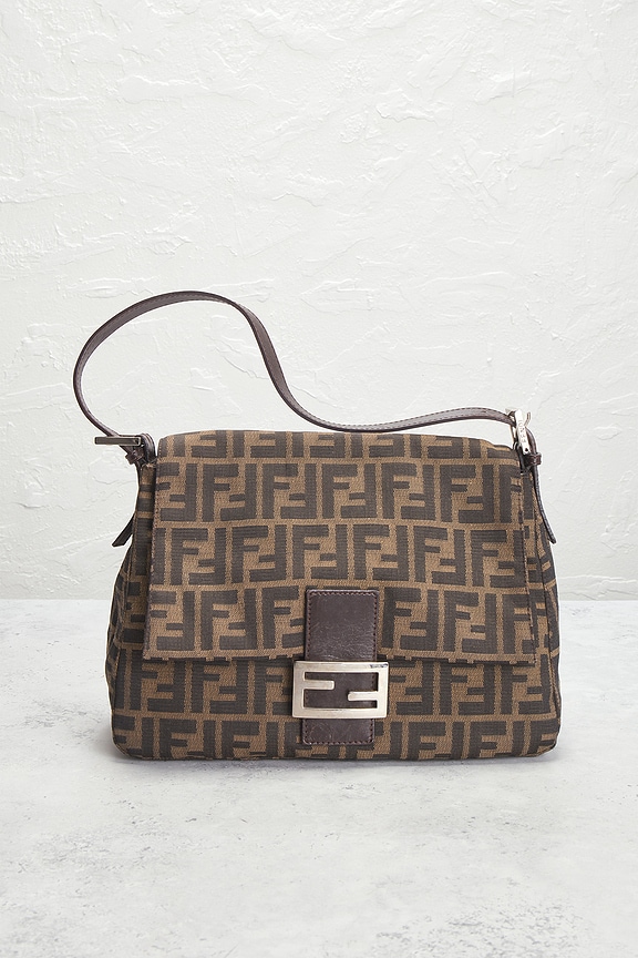 view 2 of 10 Fendi Zucca Mama Forever Baguette Shoulder Bag in Tobacco Brown