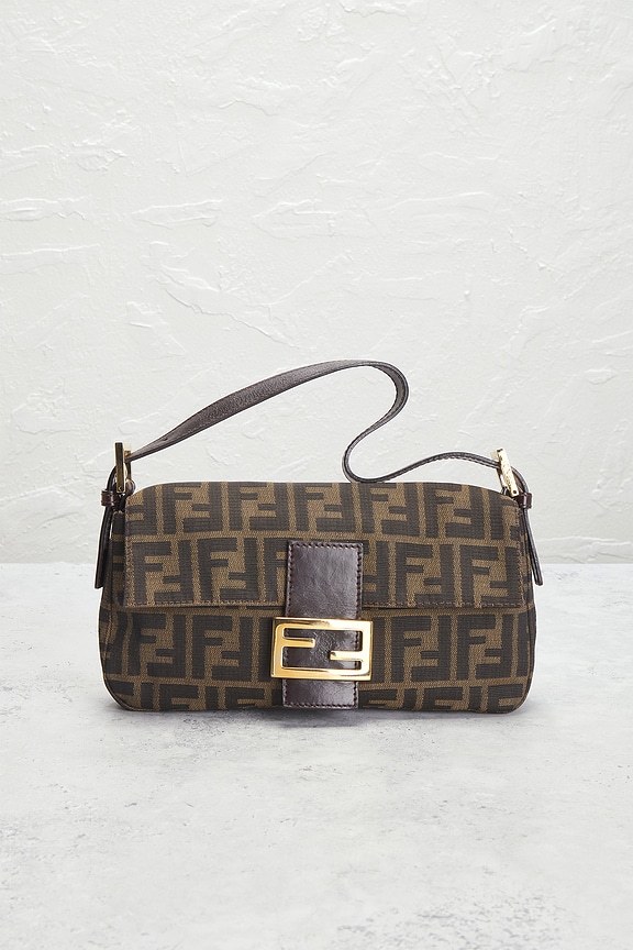 view 2 of 10 Fendi Zucca Baguette Shoulder Bag in Brown