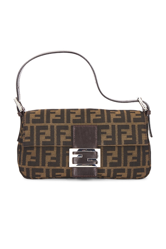 view 1 of 10 Fendi Zucca Baguette Shoulder Bag in Brown