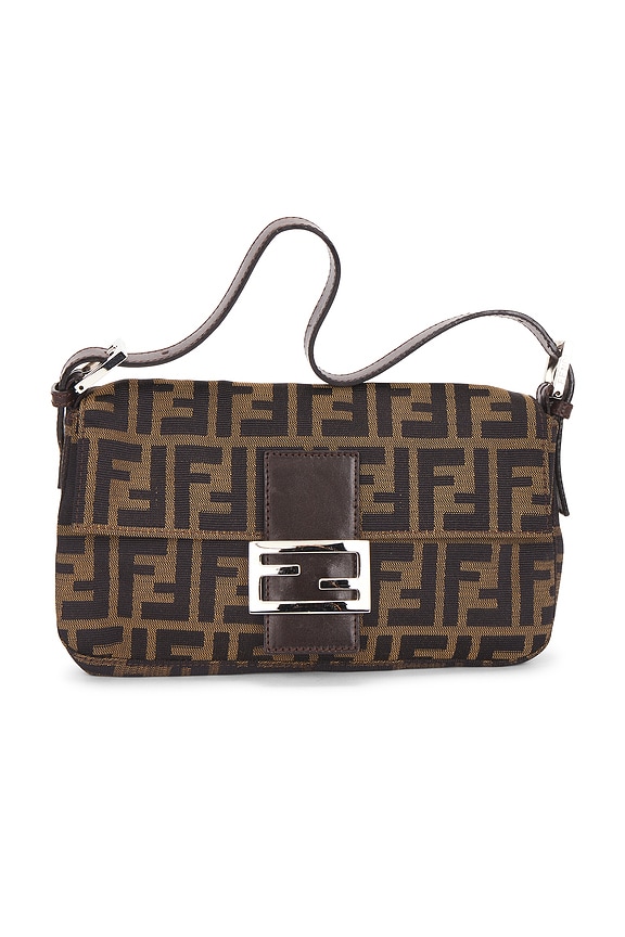 view 1 of 10 Fendi Zucca Baguette Shoulder Bag in Brown