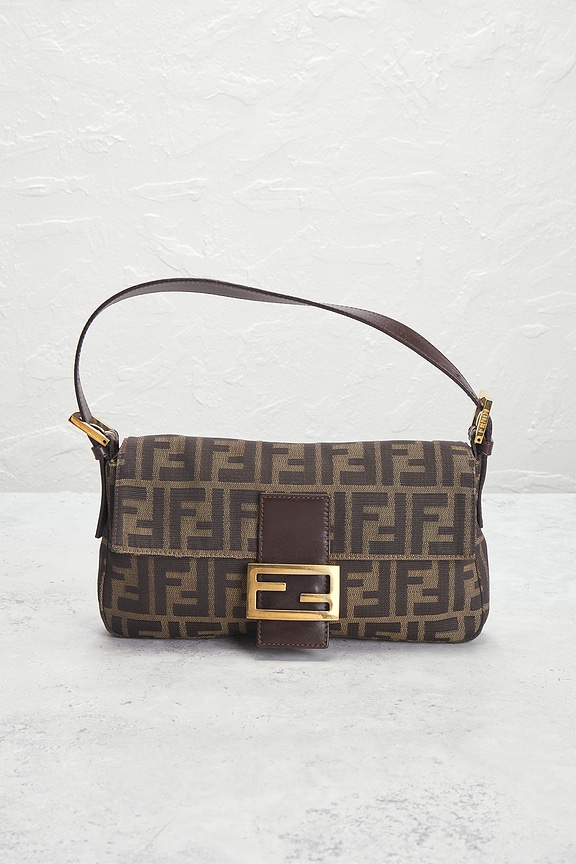 view 2 of 10 Fendi Zucca Baguette Shoulder Bag in Brown