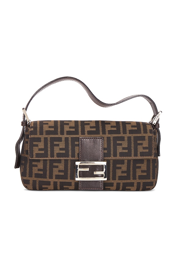 view 1 of 10 Fendi Zucca Baguette Shoulder Bag in Brown