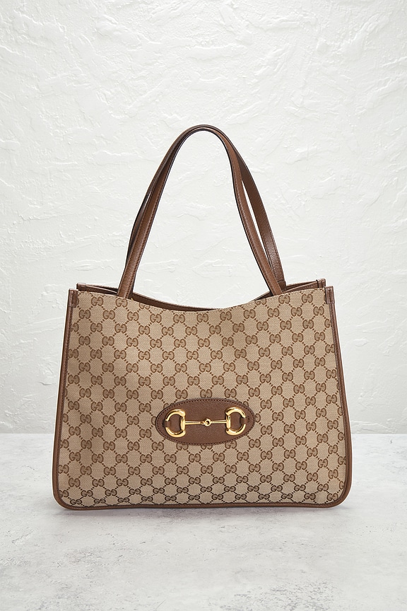 view 2 of 10 Gucci Horsebit 1955 Tote Bag in Beige
