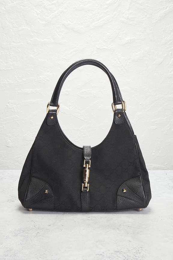 view 2 of 10 Gucci Nailhead Bardot Shoulder Bag in Black
