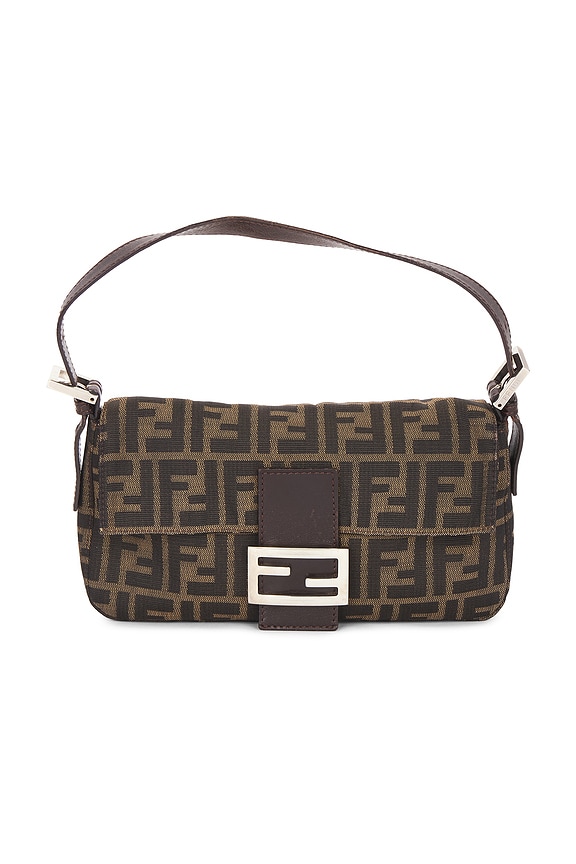 view 1 of 8 Fendi Zucca Baguette Shoulder Bag in Brown