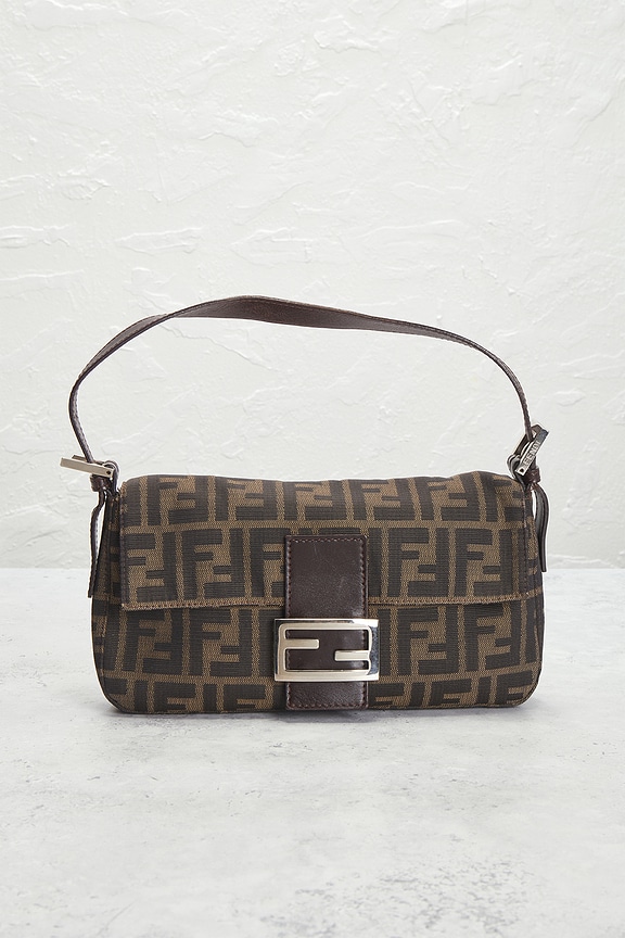 view 2 of 8 Fendi Zucca Baguette Shoulder Bag in Brown