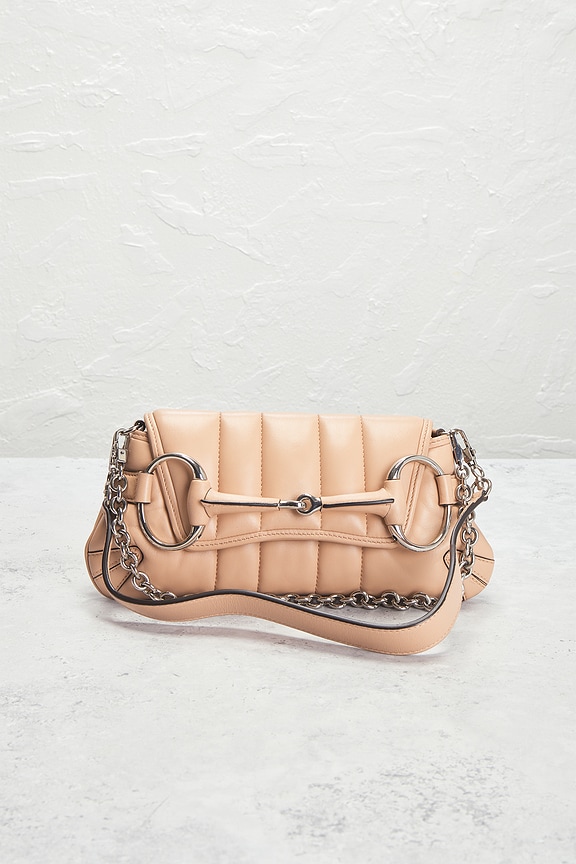 view 2 of 10 Gucci Horsebit Clutch in Beige