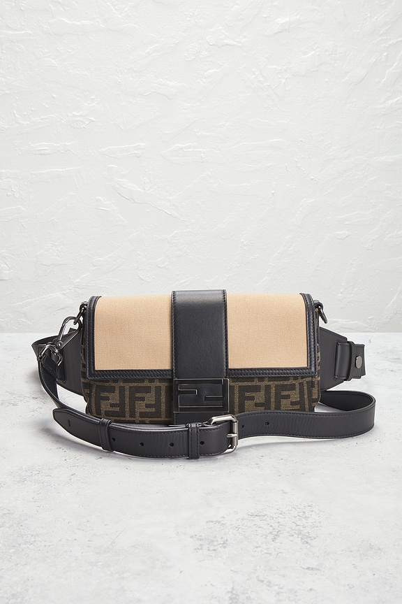 view 2 of 10 Fendi Zucca Baguette Convertible Belt Bag in Brown