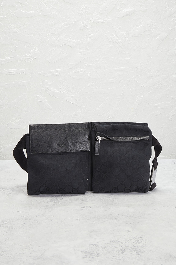view 2 of 10 Gucci Double Pocket Belt Bag in Black