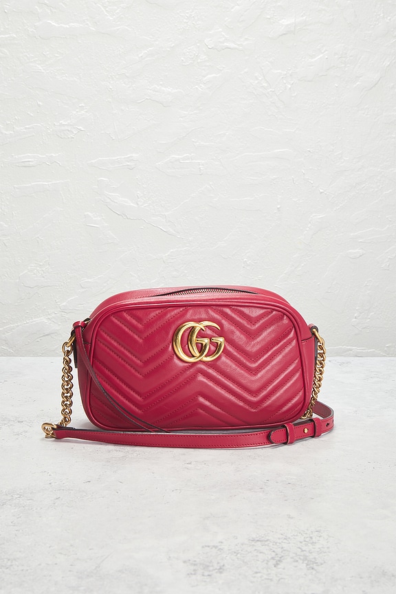 view 2 of 10 Gucci GG Marmont Shoulder Bag in Hibiscus Red