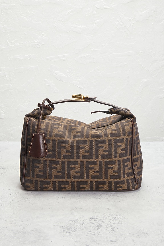 view 2 of 10 Fendi Zucca Vanity Handbag in Brown