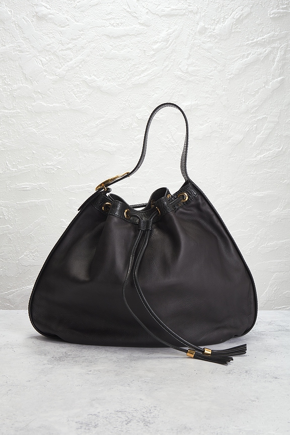 view 2 of 10 Gucci Interlocking Icon Drawstring Hobo Bag in Black