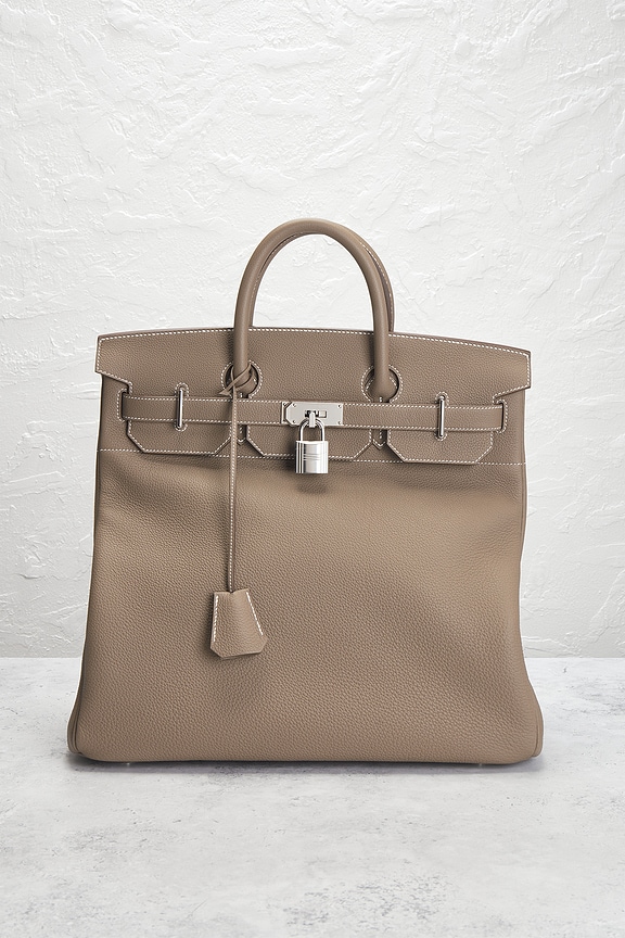view 2 of 10 Hermes Togo Haut A Courroies Birkin 40 Handbag in Etoupe