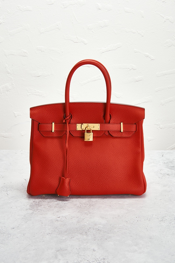 view 2 of 8 SAC À MAIN HERMES in Rouge Grenat