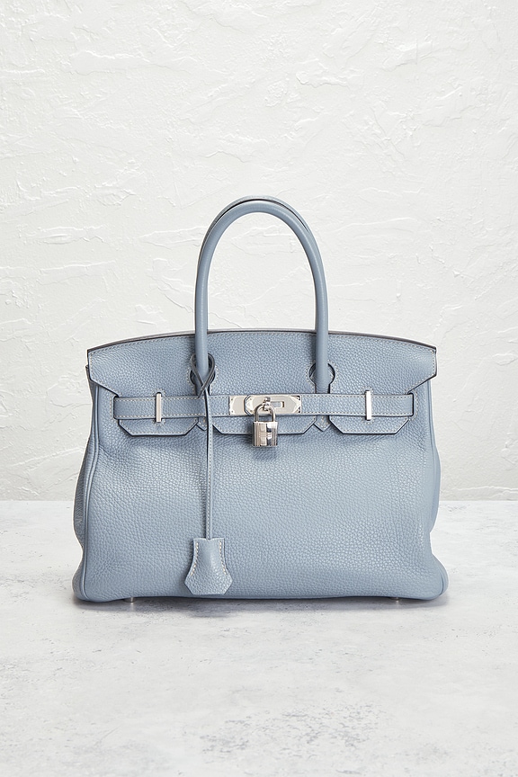 view 2 of 10 SAC À MAIN HERMES in Blue Lin