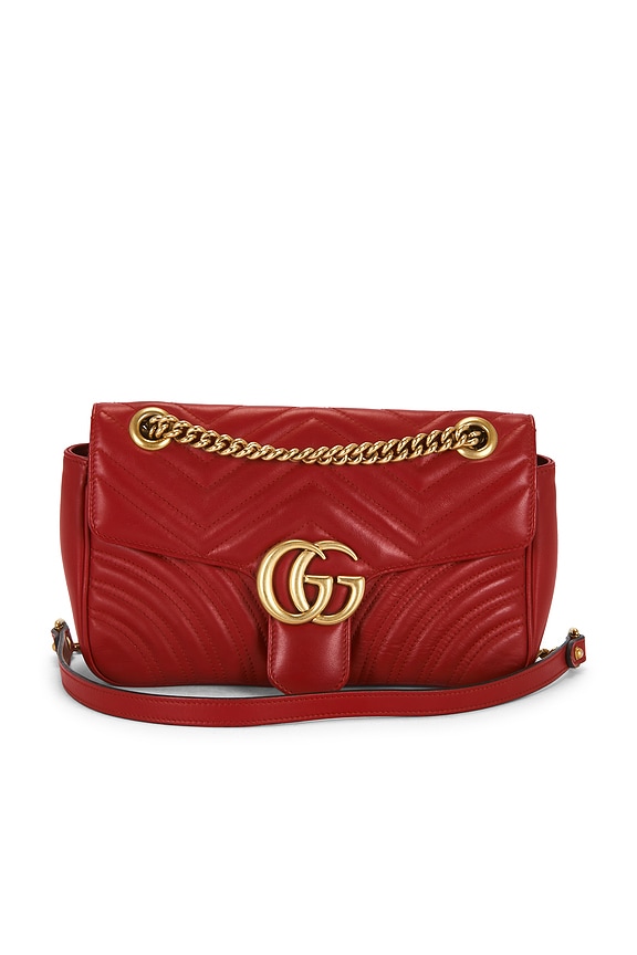 view 1 of 8 Gucci GG Marmont Shoulder Bag in Hibiscus Red