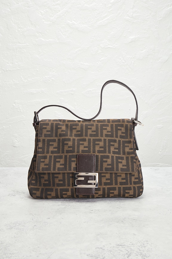 view 2 of 10 Fendi Zucca Mama Forever Baguette Shoulder Bag in Tobacco Brown